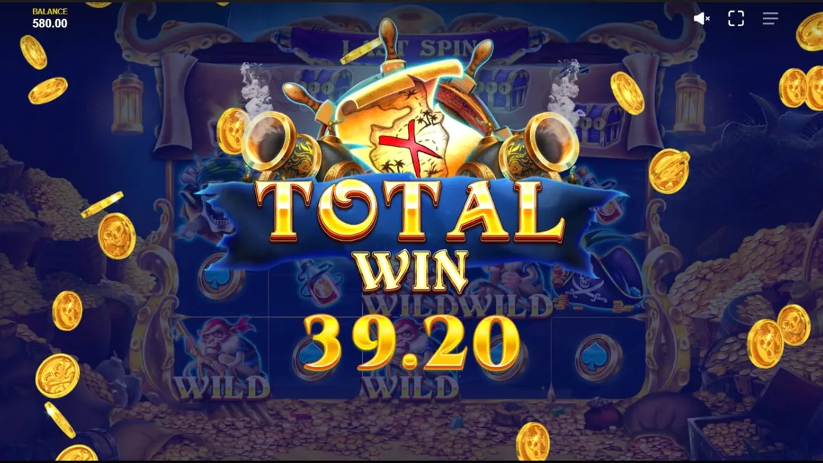 Layar permainan slot Pirates’ Plenty: Treasures of the Seas dengan tema bajak laut.